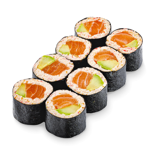 Roll without rice with salmon & crab mix