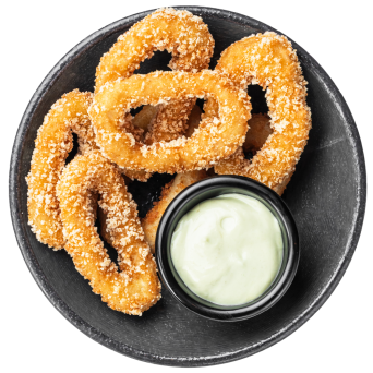 Squid fries with wasabi sauce