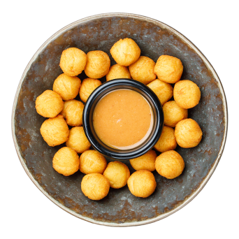 Potato bolls with Thai sauce
