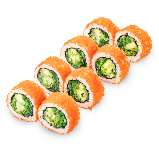 Vega crunch roll with hiyashi