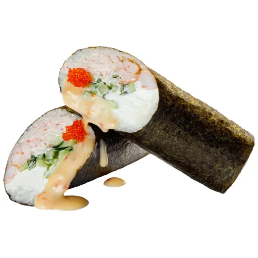 Phila-shawarma with shrimp