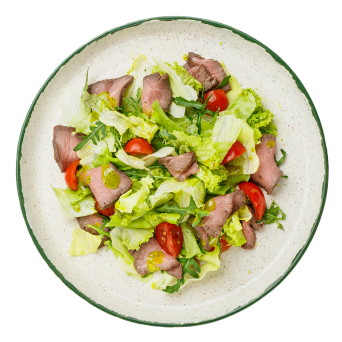 Salad with veal