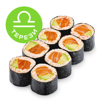 Roll without rice with salmon & crab mix