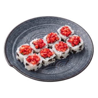 Панда рол з креветкою та полуницею