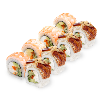 Roll Philadelphia De Luxe with shrimp and eel