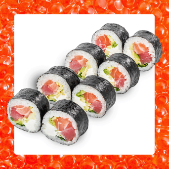 Рол Футомакі зі свіжим лососем та тунцем