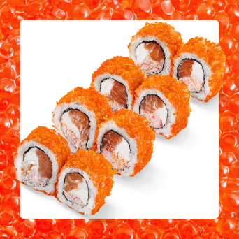 Кранч рол з лососем і крабміксом