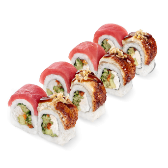 Philadelphia De Luxe with tuna and eel roll