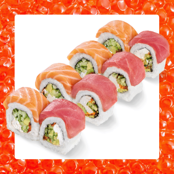 Рол Філадельфія Де Люкс з тунцем та лососем