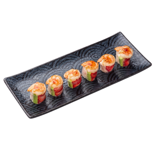 Спрінг рол з креветкою та полуницею