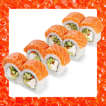 Рол Філадельфія Де Люкс зі слабосолоним лососем