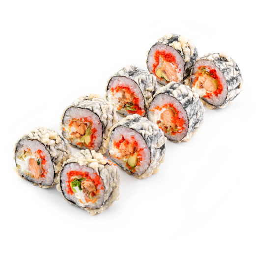 Warm roll with salmon Well Done