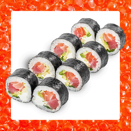 Рол Футомакі зі свіжим лососем та тунцем