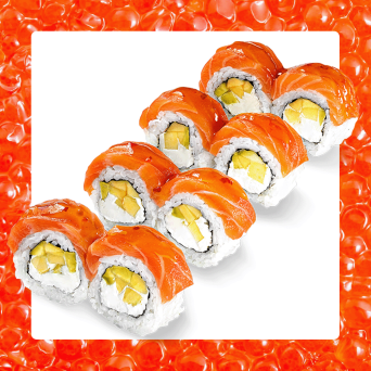 Рол Філадельфія Де Люкс з лососем та манго