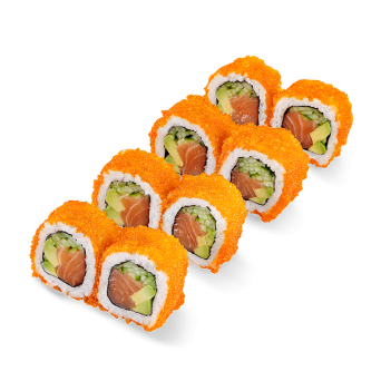 Roll California De Luxe with fresh salmon
