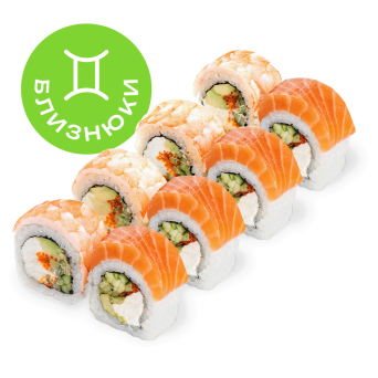 Roll Philadelphia De Luxe with salmon and shrimp