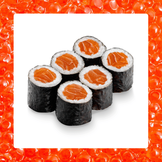 Maki roll with light-salted salmon