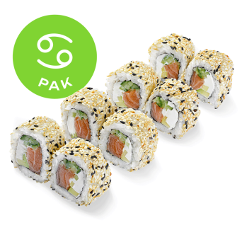 Philadelphia with sesame and light-salted salmon roll