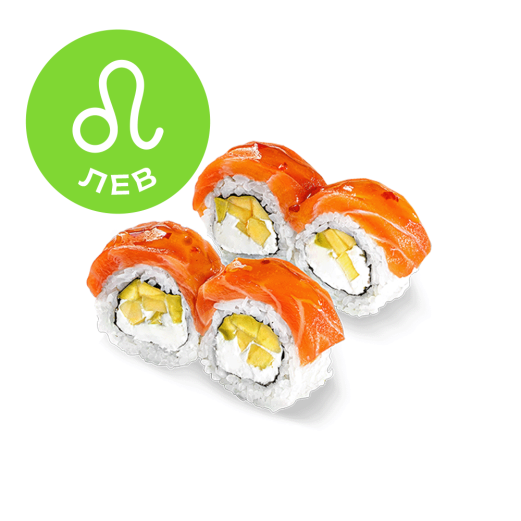 Roll Philadelphia De Luxe with salmon and mango 0,5