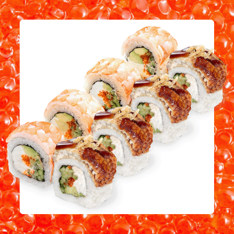 Рол Філадельфія Де Люкс з креветкою та вугрем