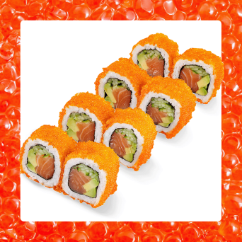 Рол Каліфорнія Де Люкс зі свіжим лососем