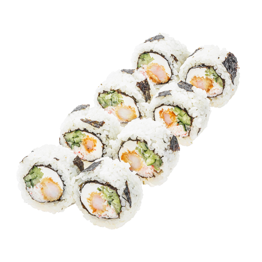 Panda roll with shrimp panko and crab mix